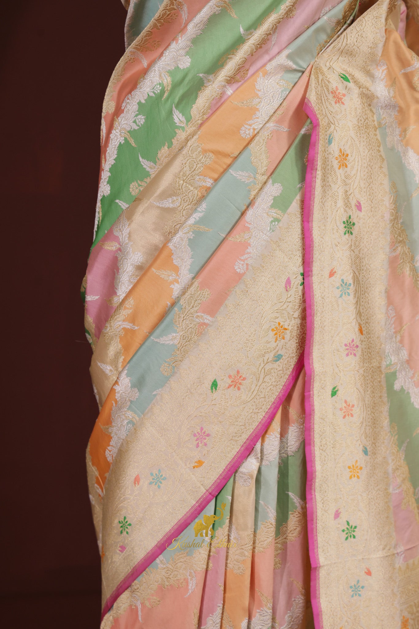 Pastel Banaras Rangkat Saree