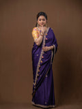 Purple Silk saree with Blouse